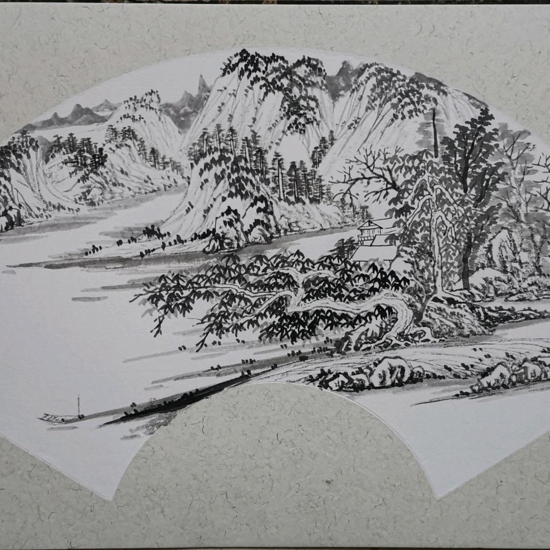 张立山水画