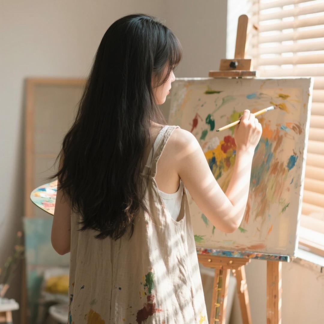 石榴油画