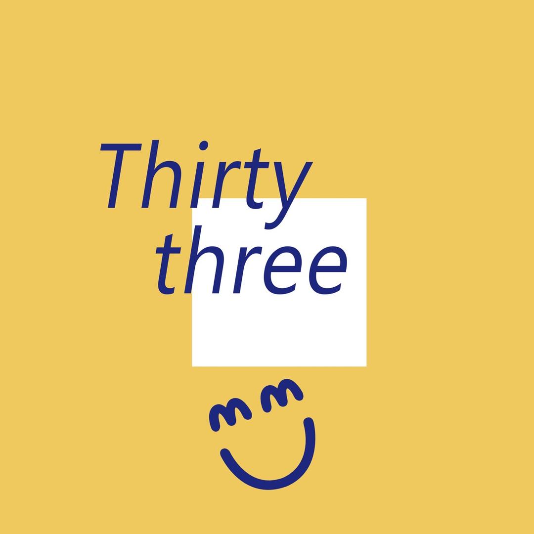 3  3    thirty-three