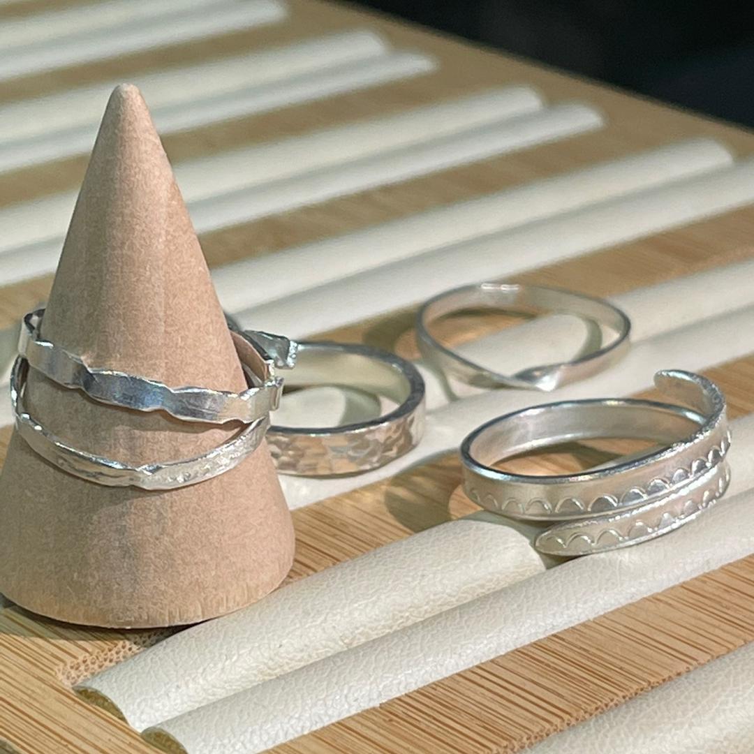 大理大锤手作银戒diy