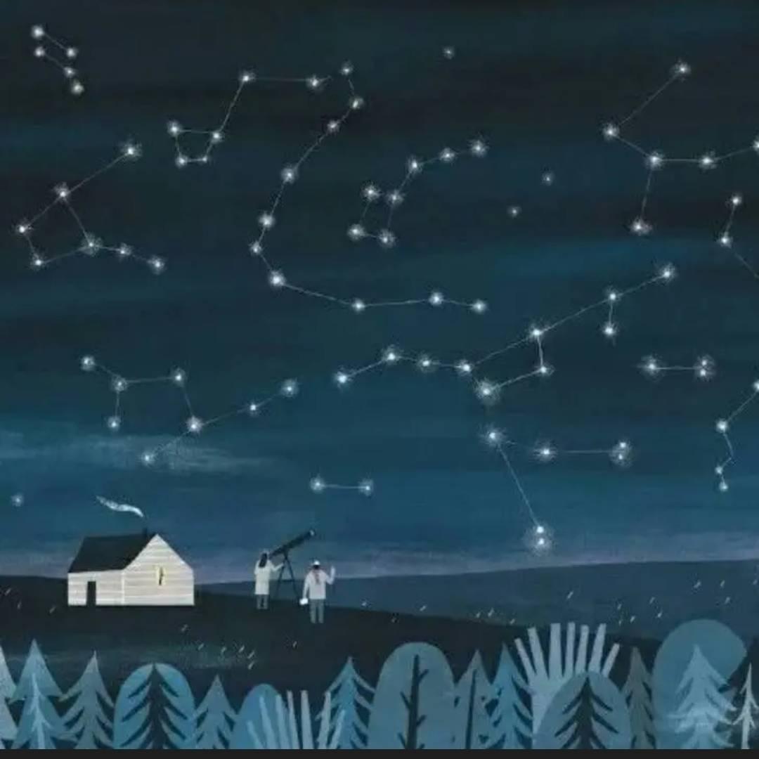 灿烂星空的流星