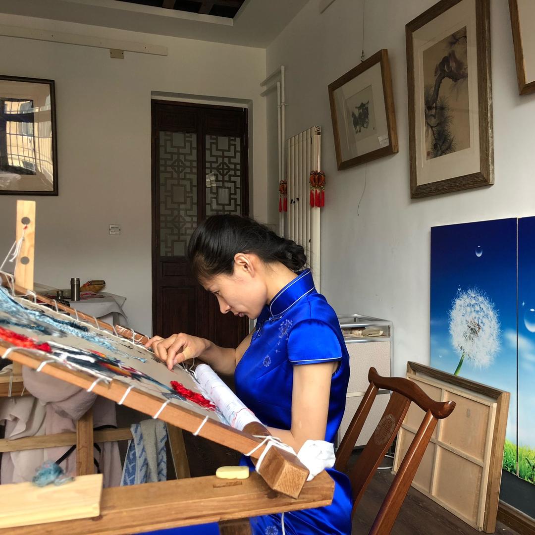 潍坊刺绣李银凤