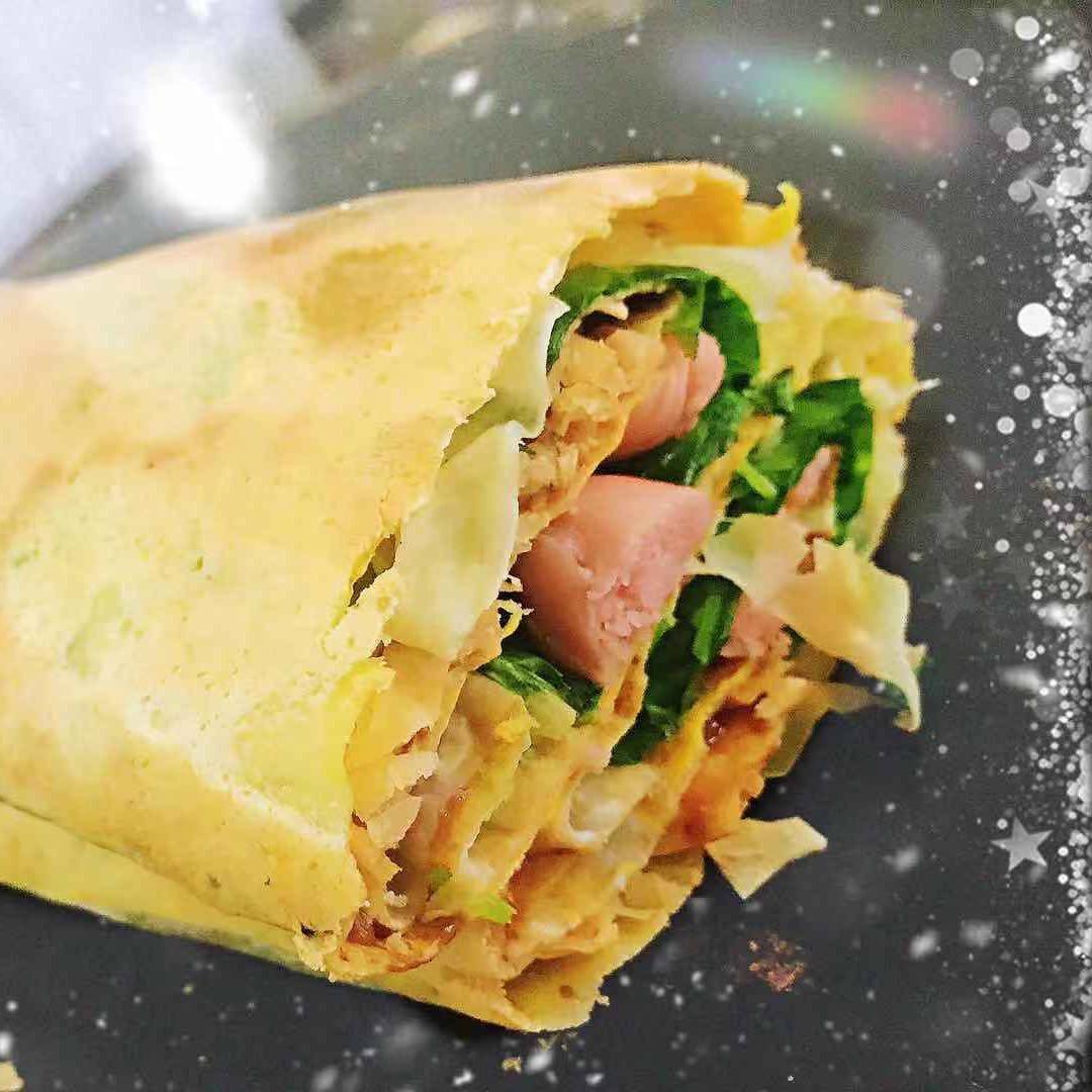 明天是晴天，早上杂粮煎饼晚上炸串