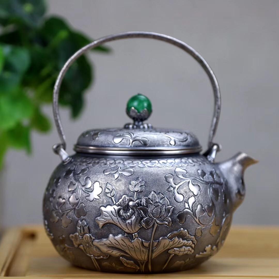 德瑞银器手工银壶