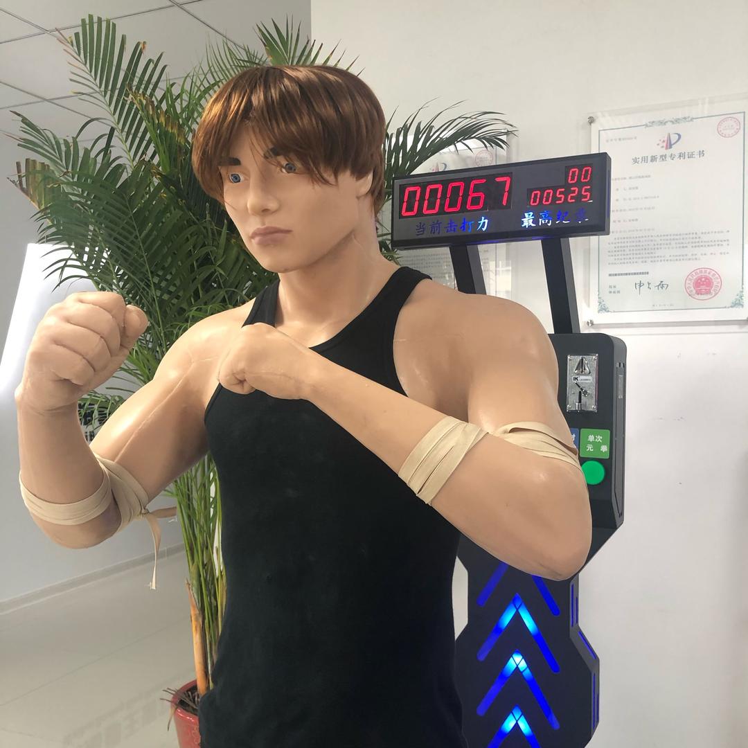 拳击测力器解压发泄机器人硅胶假人木人桩