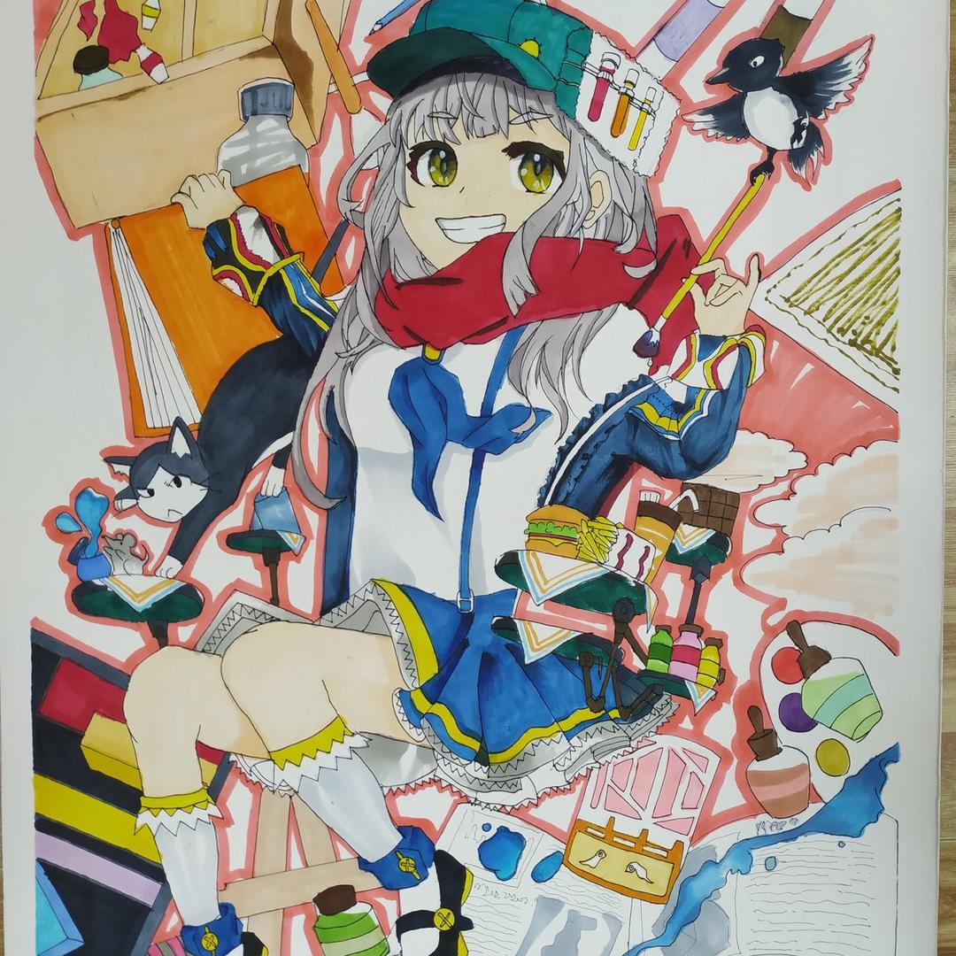 法卡勒马克笔手绘