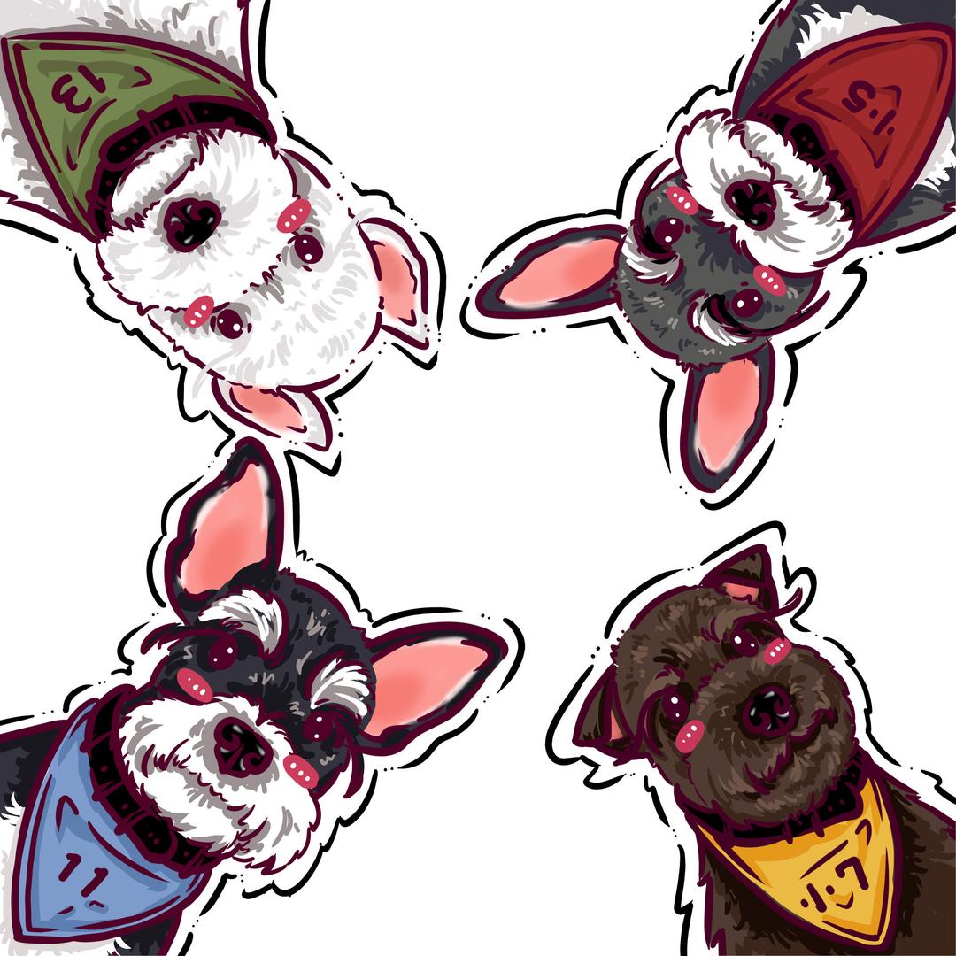 四色雪纳瑞<数字家族>