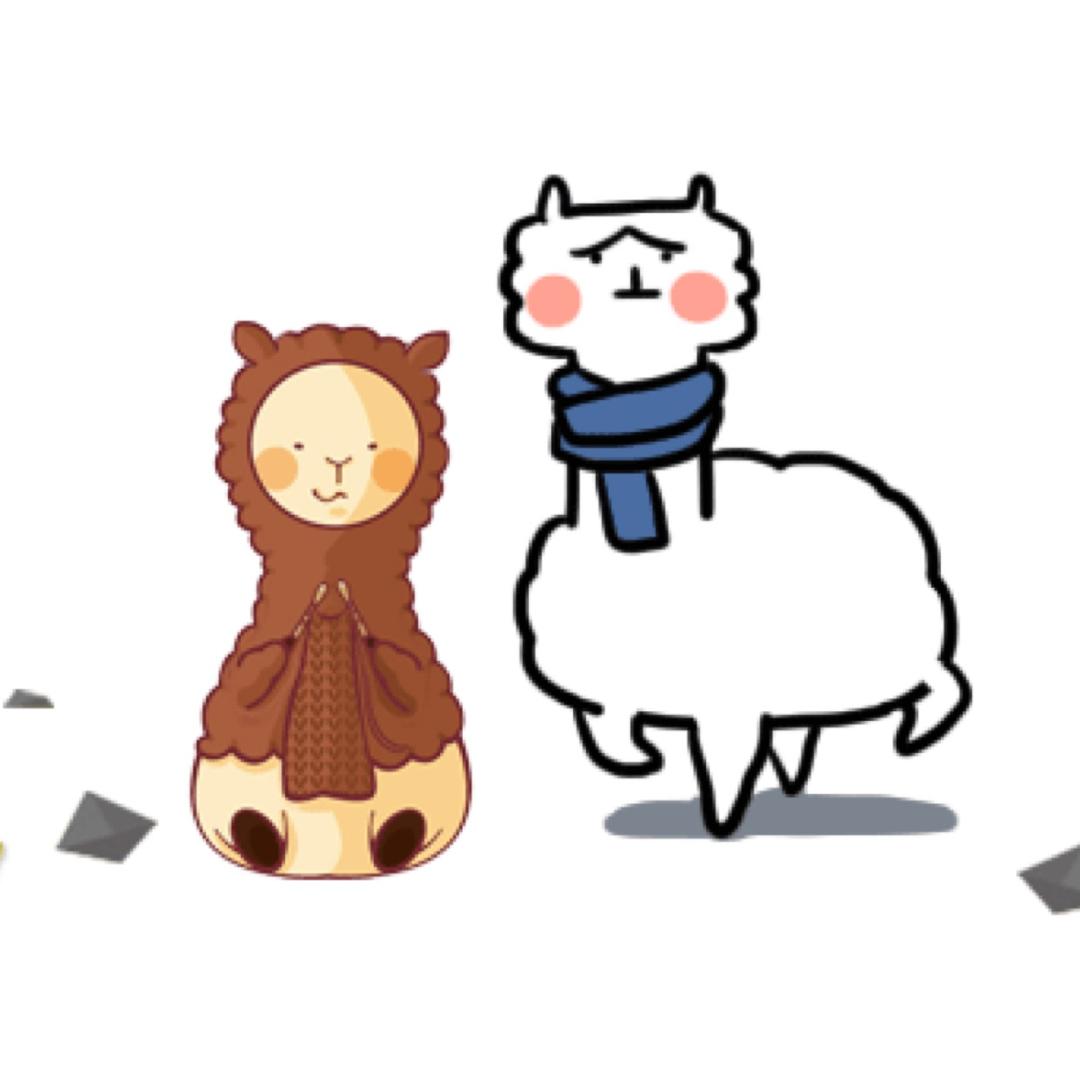 黑眼圈的羊驼