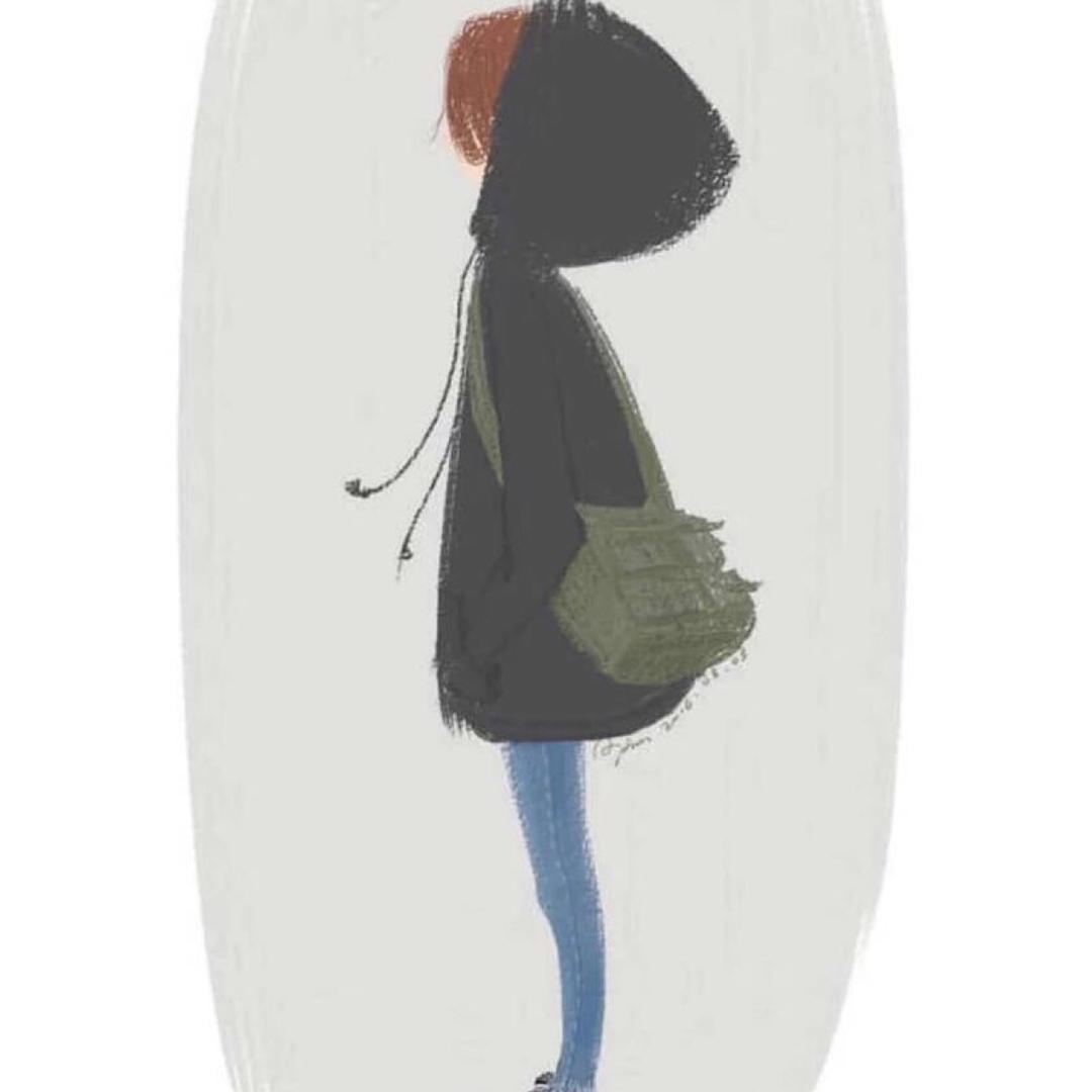 喝咖啡的甜女孩