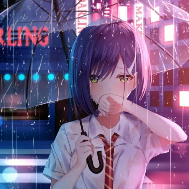 雨下的樱花落叶