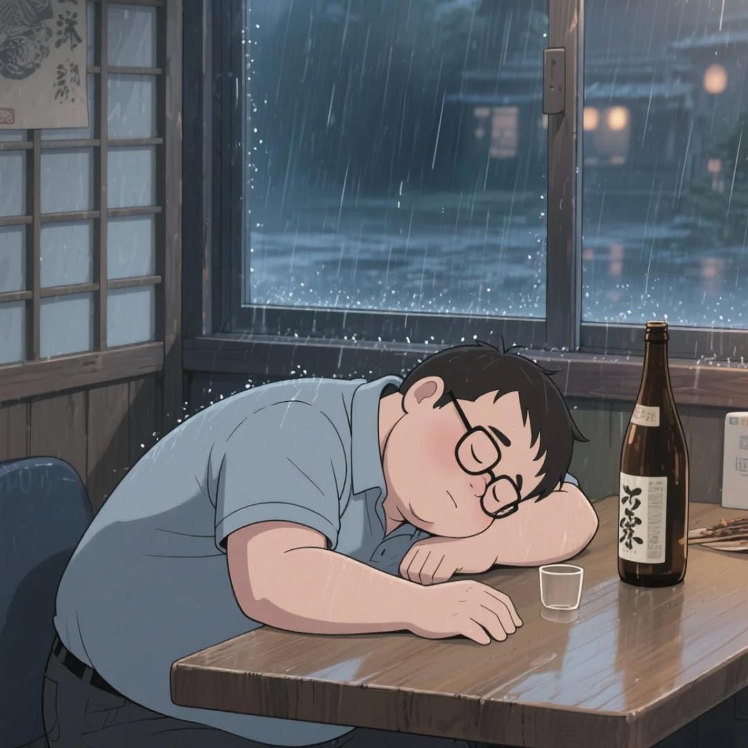 一个爱喝酒爱炒股的胖子