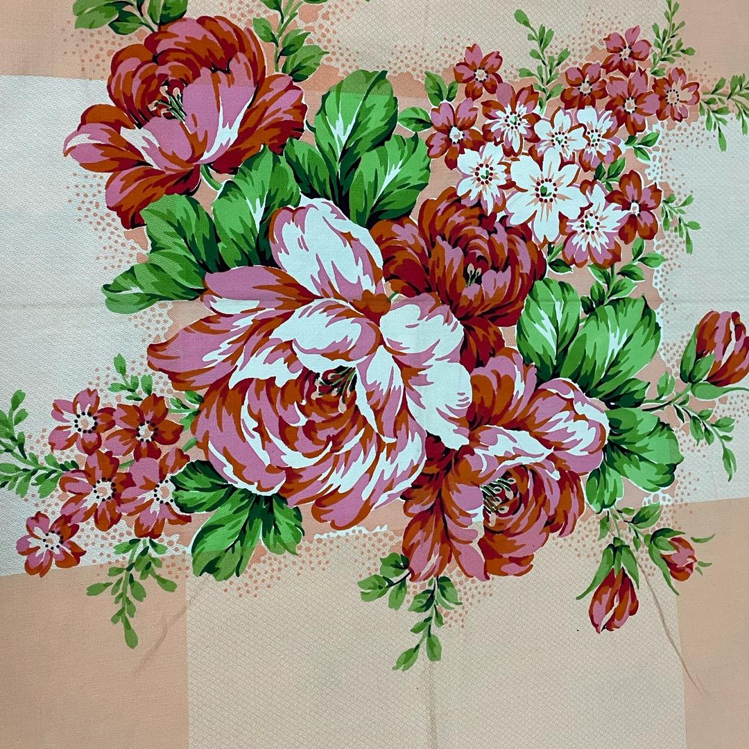 时光老床单老花布