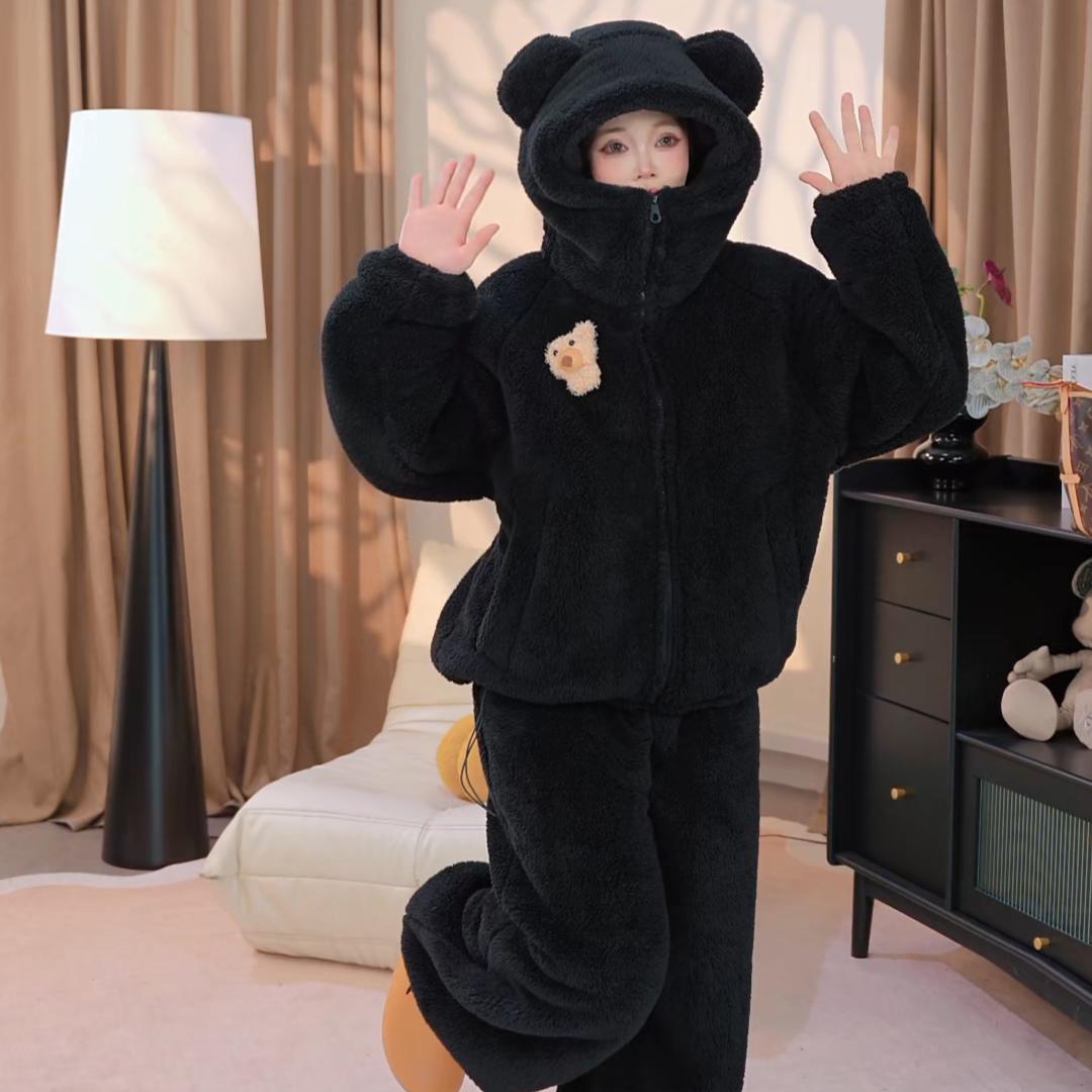 暖绒记轻奢睡衣可外穿家居服