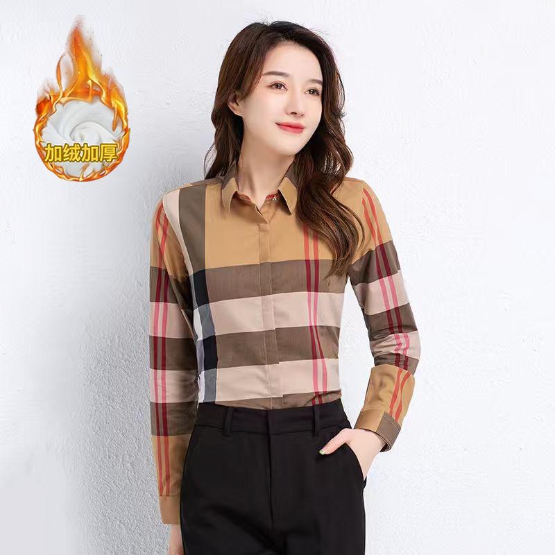 橙子家高定格子衬衫