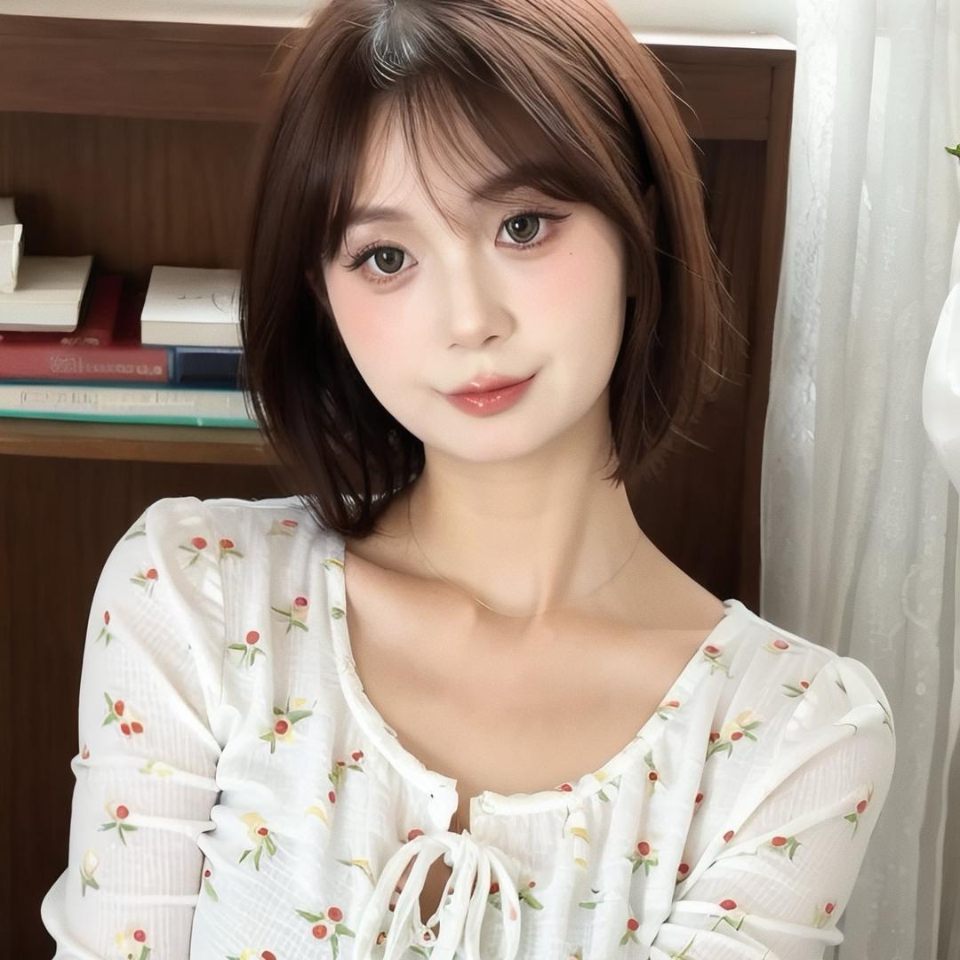 琪琪是圆脸呢
