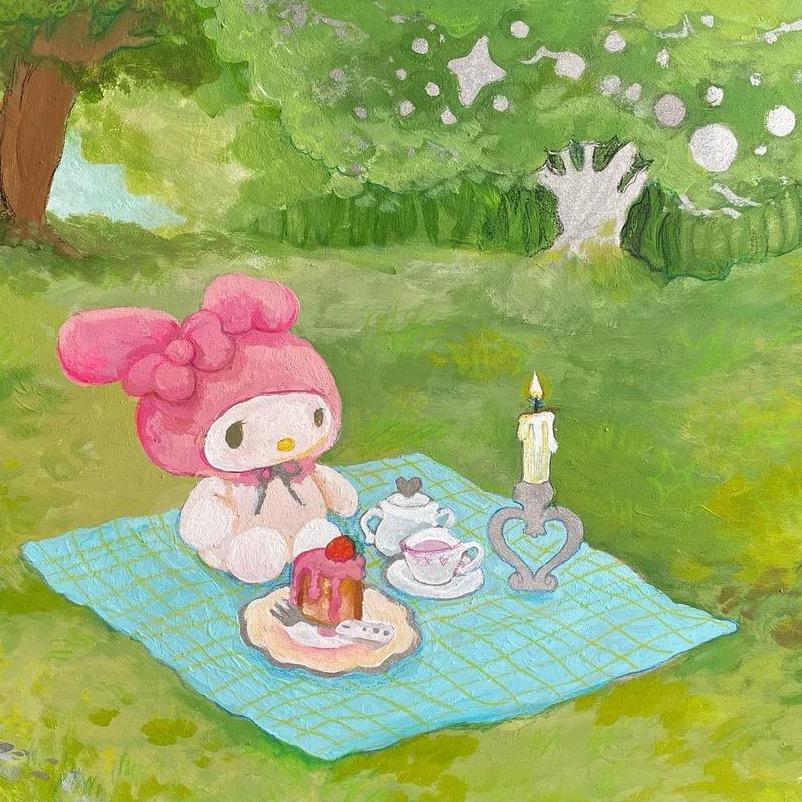 微型波点奶茶小狗