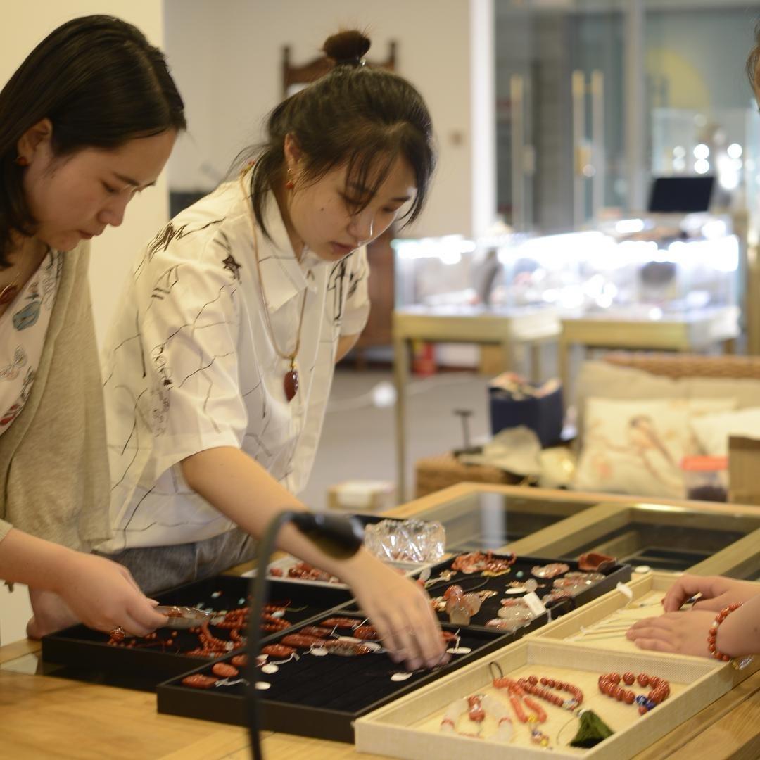 玖禧南红原矿手作2店