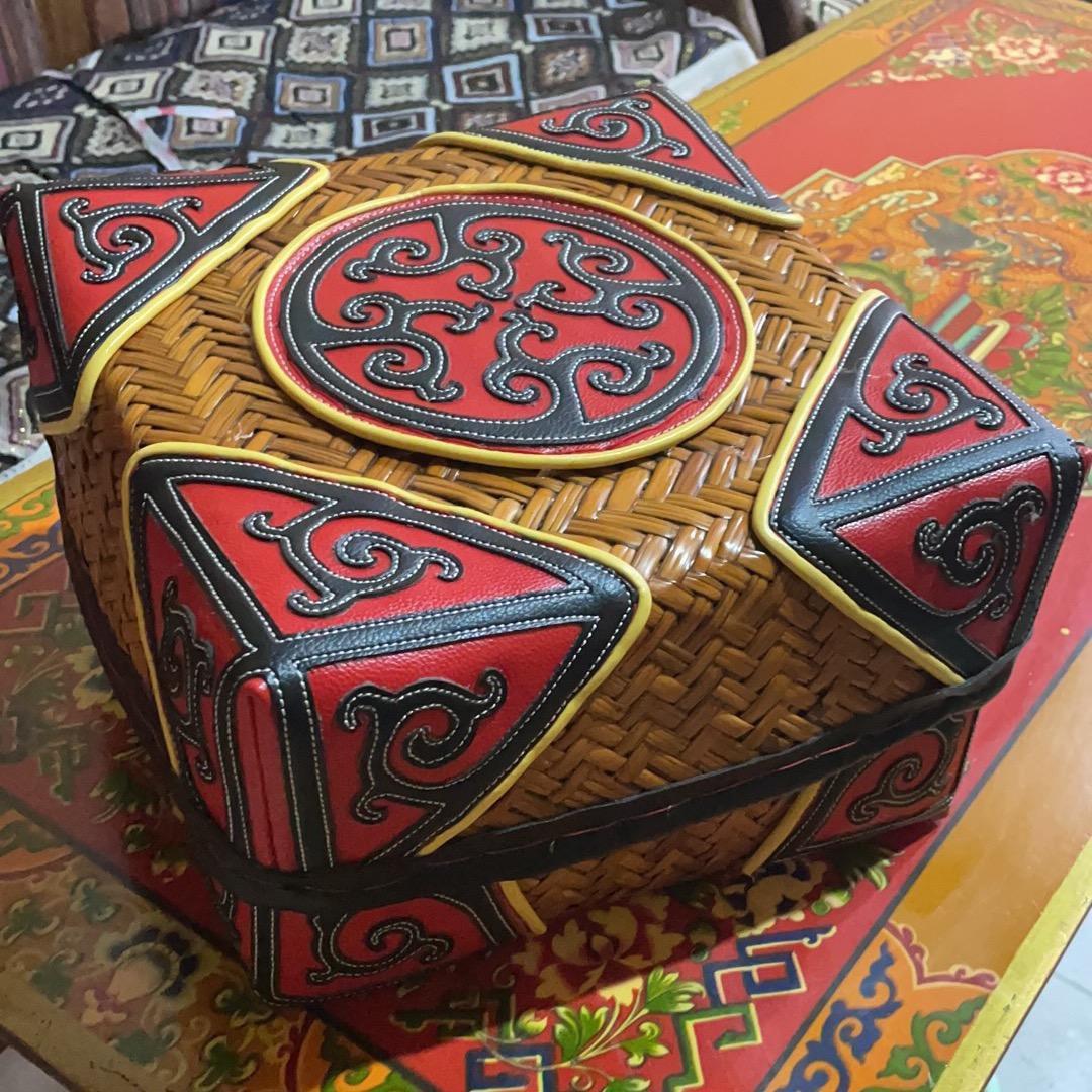 德吉雅卓藏式竹筐箩玛纯手工制作大号