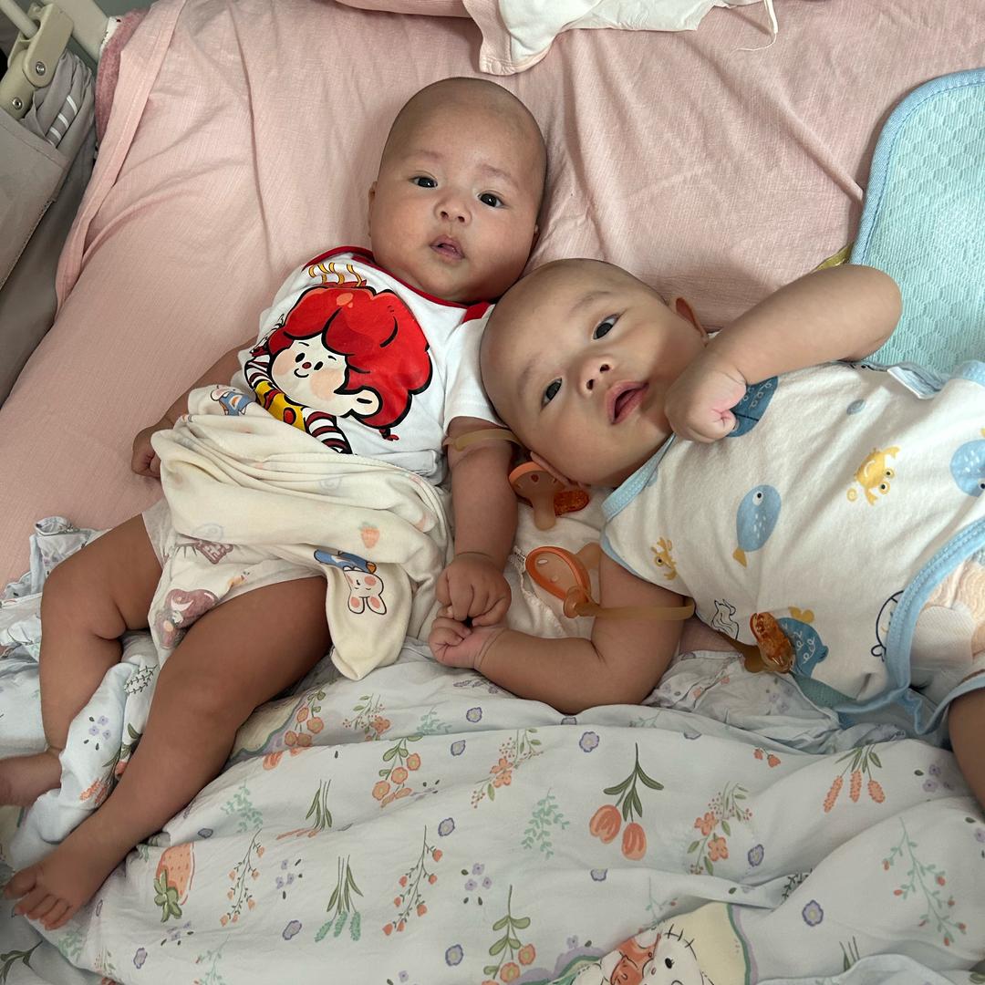 团团圆圆，(龙凤胎）