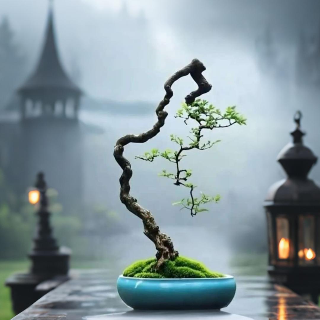 养盆景的老苏