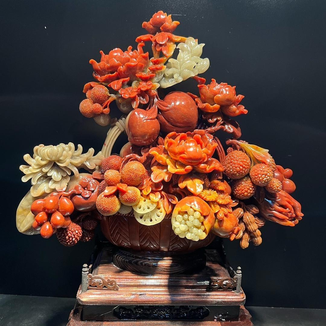 鸟语花香石雕工艺品