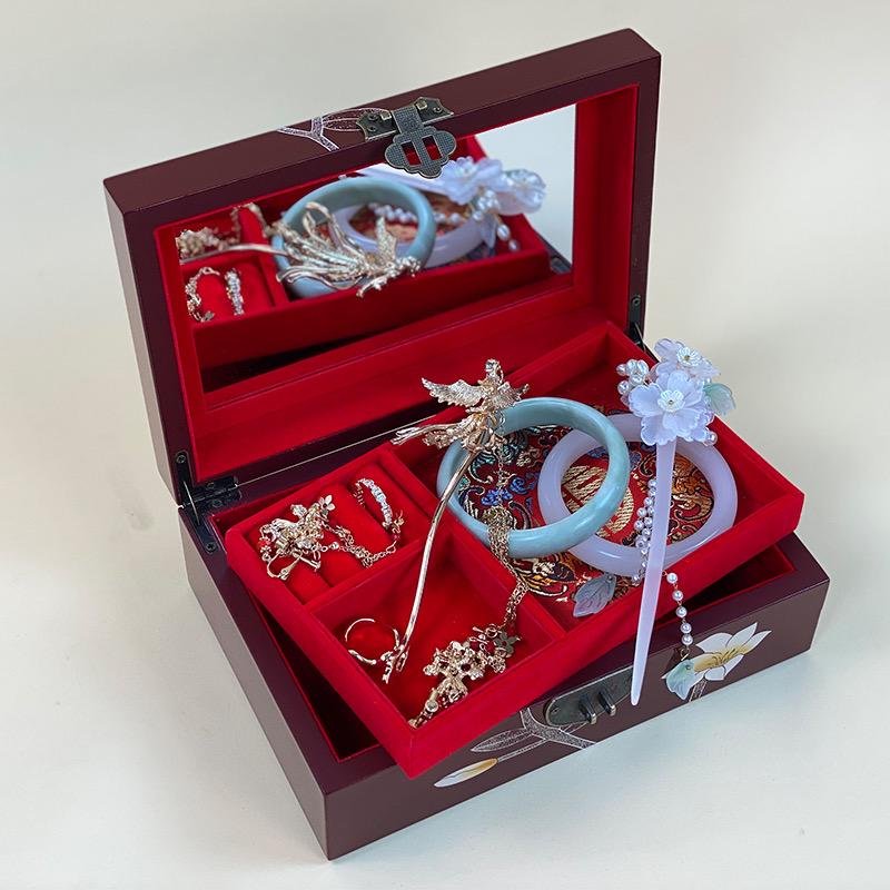 平遥唐韵推光漆首饰盒