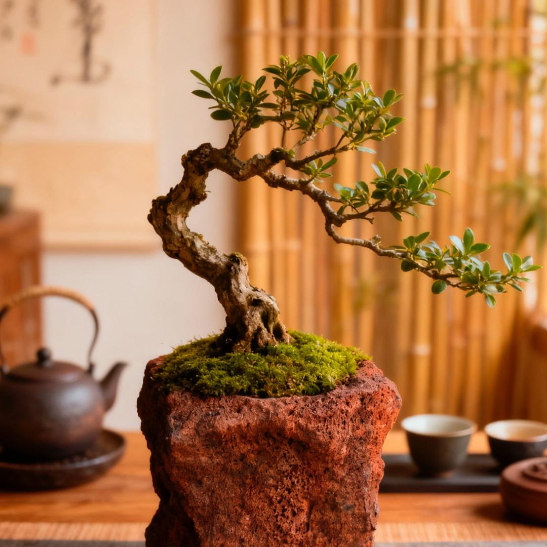 火山石花盆米粒