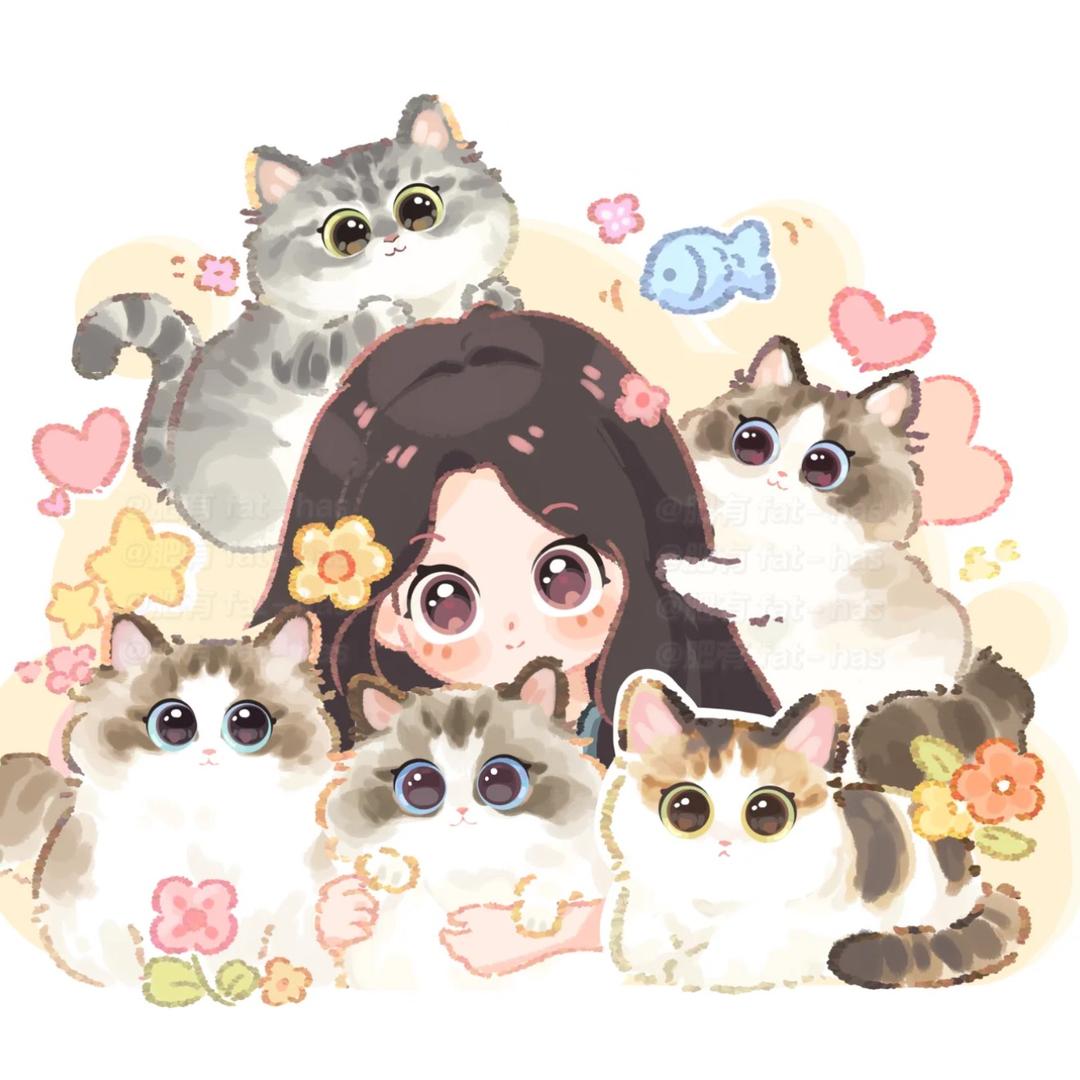 楼楼与🐱（上海矮脚）