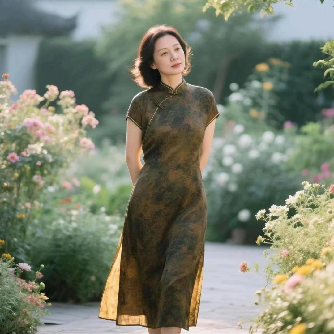 释尹真丝大码女装