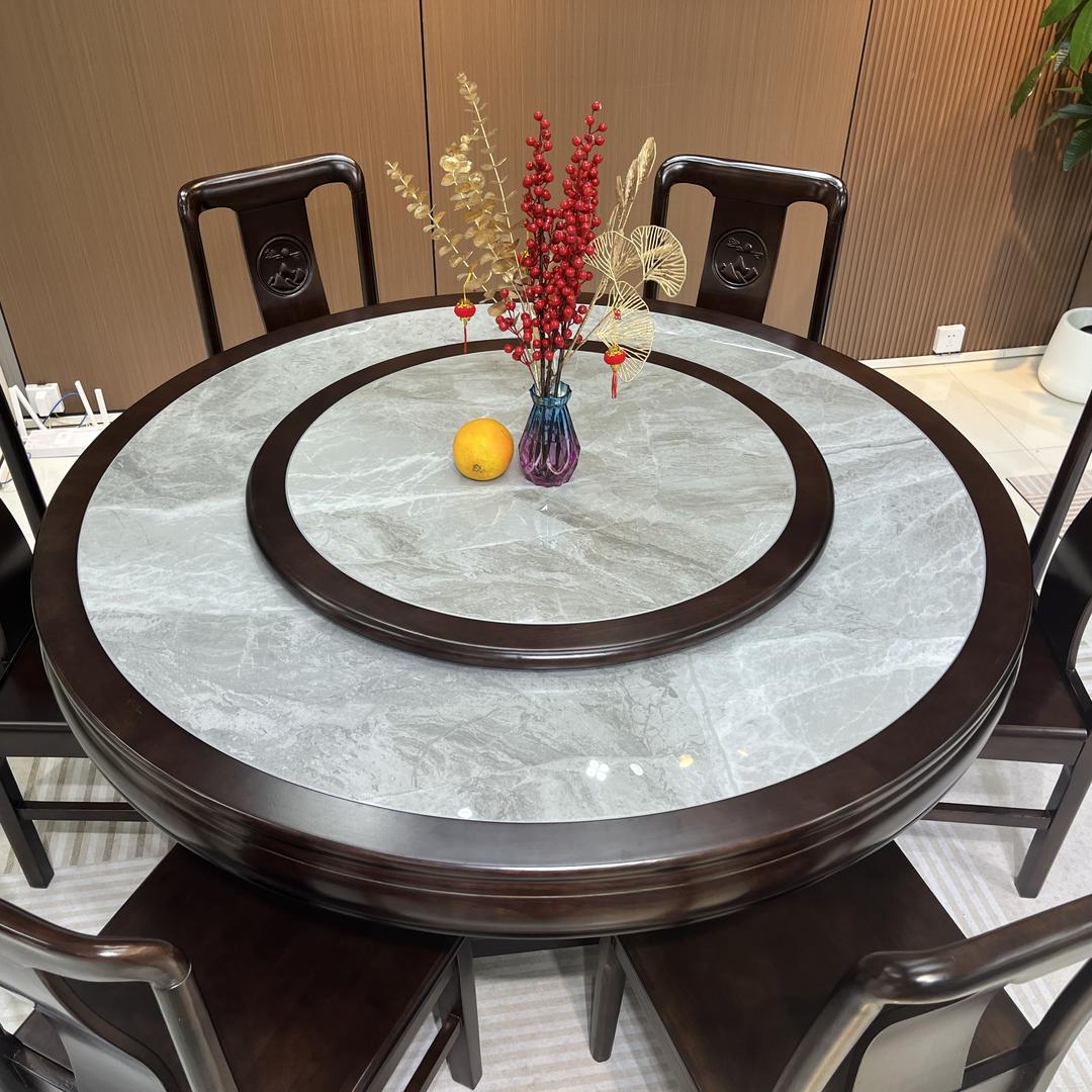 欣品家具实木岩板餐桌