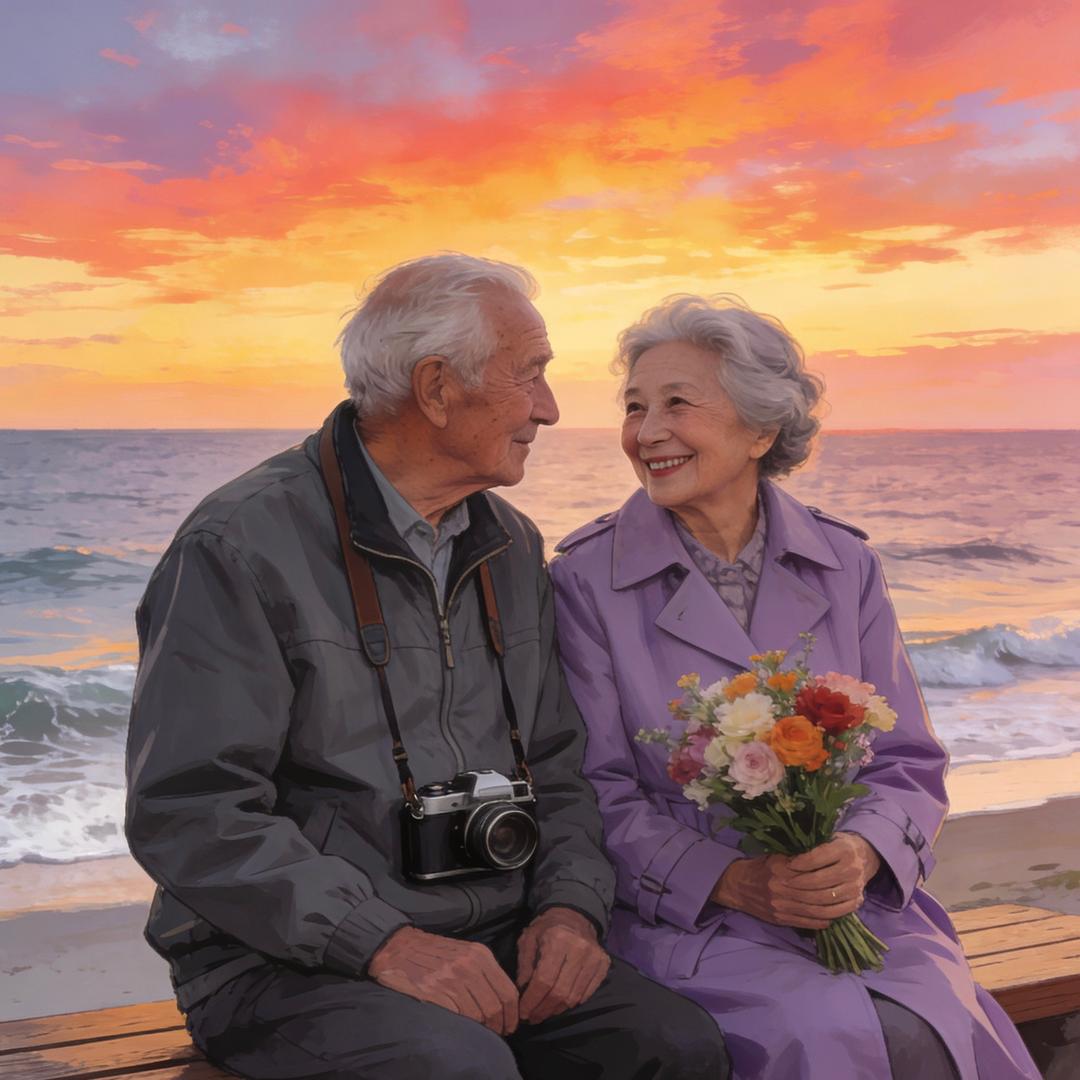 暮色与花共白头