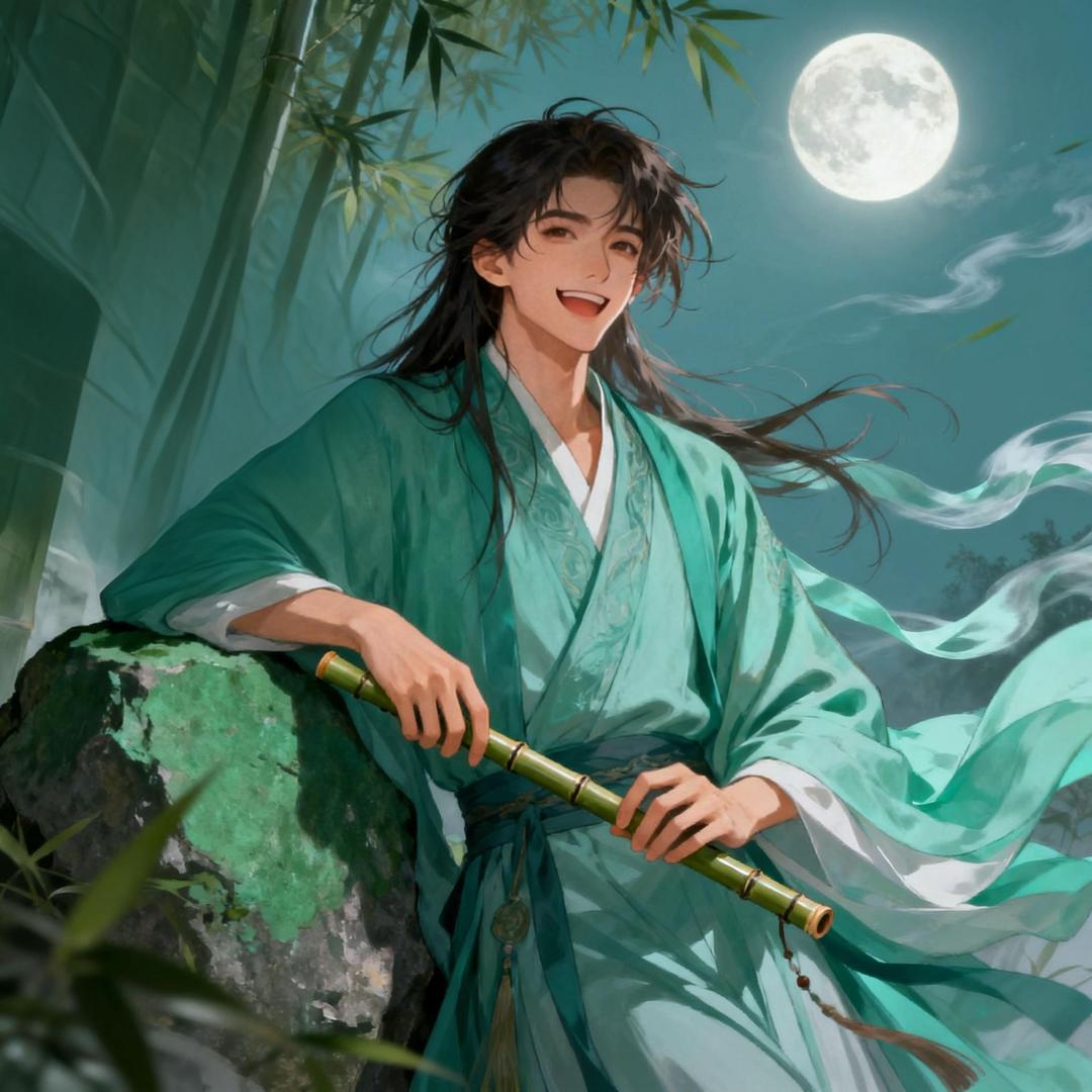 笑倚清风揽明月