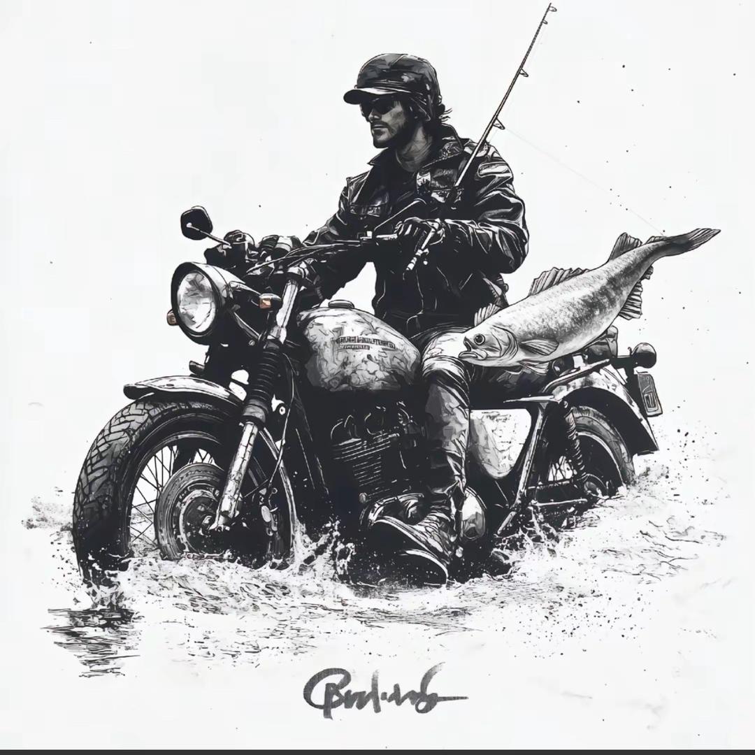 李大宝骑机车玩路亚