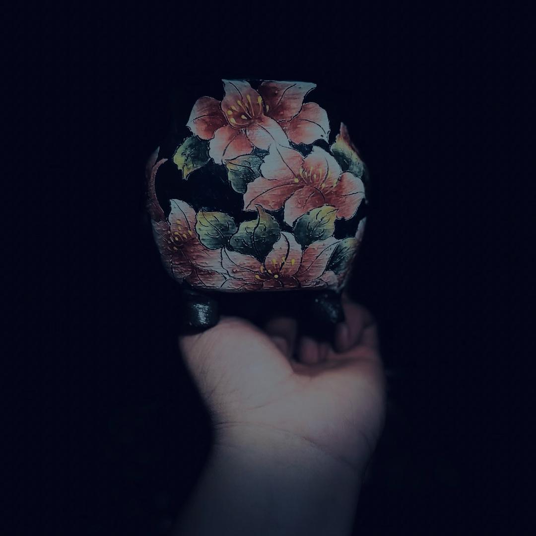 不眠夜(一博)手绘花盆