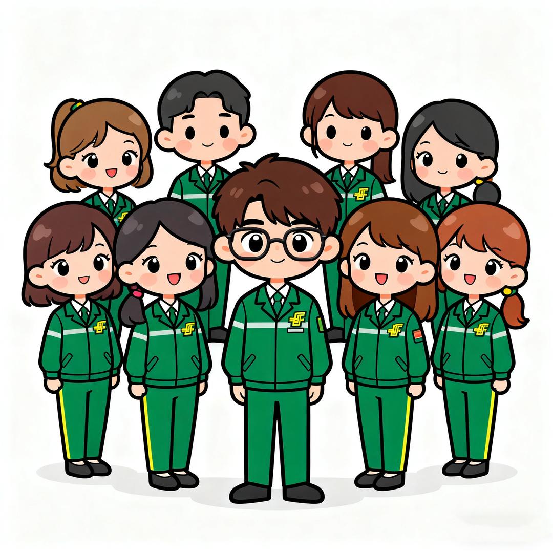 绿马甲打工仔