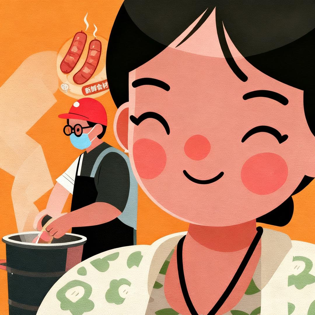 戚月月做的手工鲜肉肠