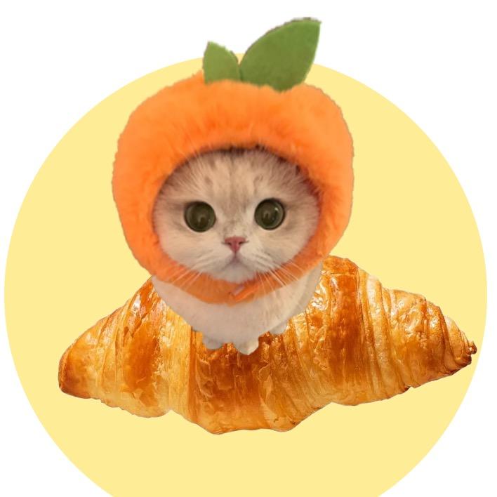 橙子牛角包