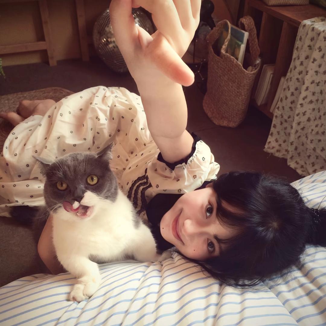 装萌妹被猪撞