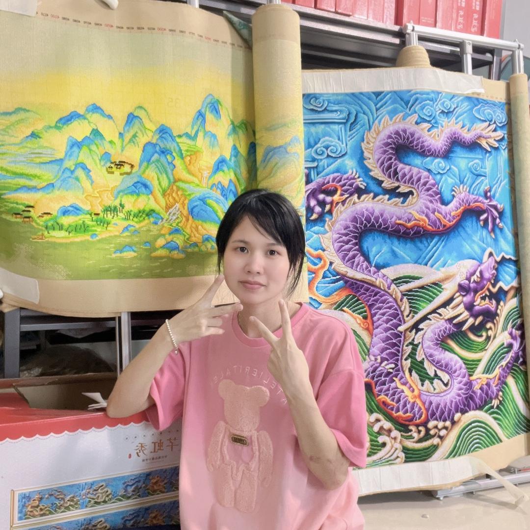 老燕子十字绣（有12米千里江山全景成品）