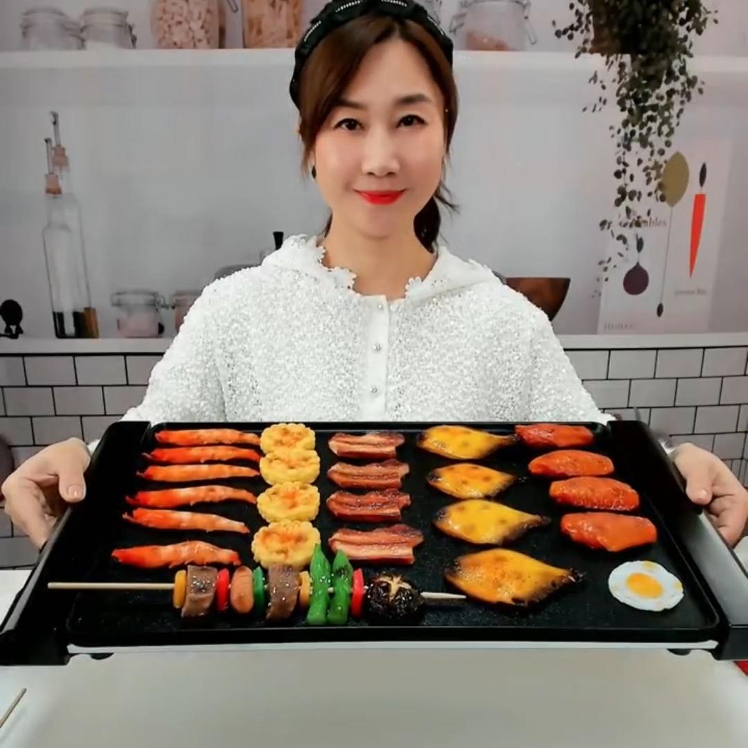 烤肉厨房神器=不粘锅电热烤炉烤盘