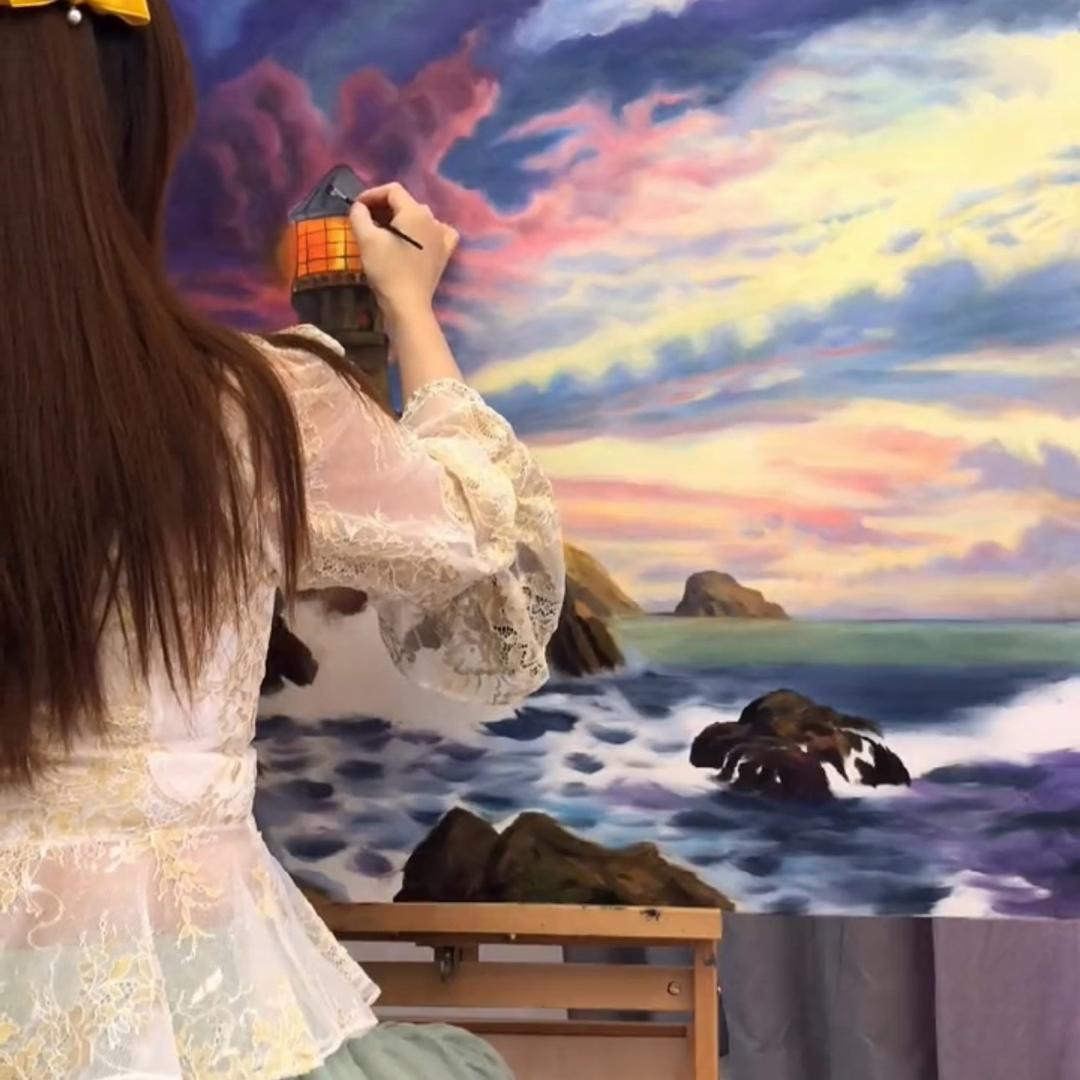 热爱绘画🎨的囡囡。
