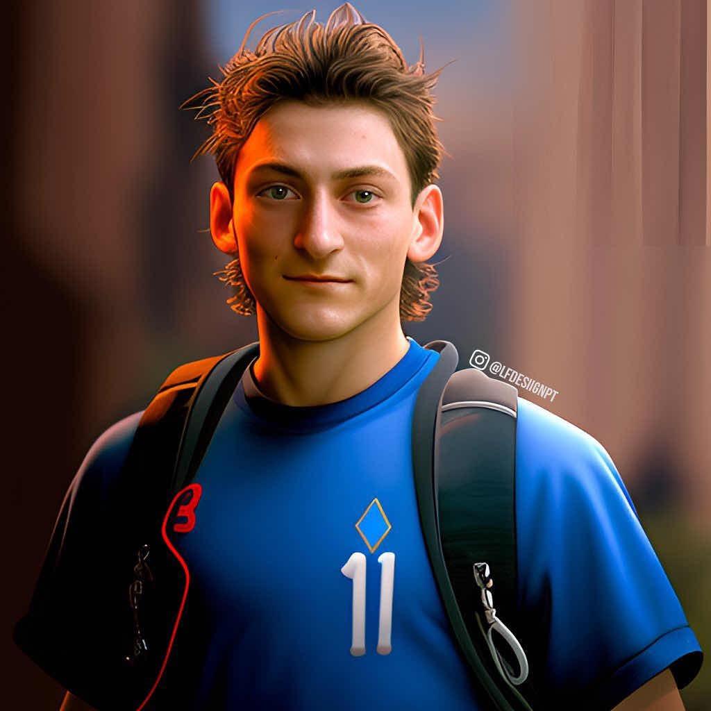 一个踢足球的体育老师