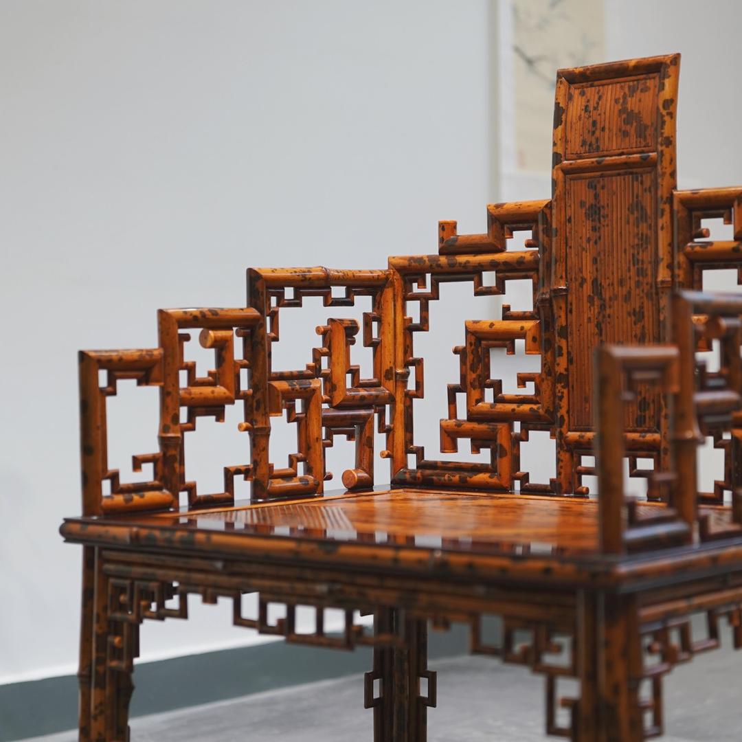 湘妃竹家具与折扇（半山竹）