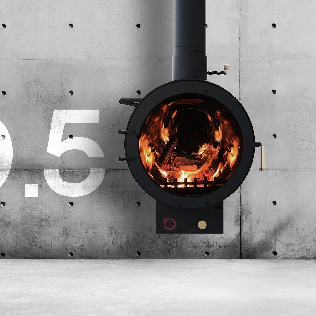 5号真木燃火壁炉