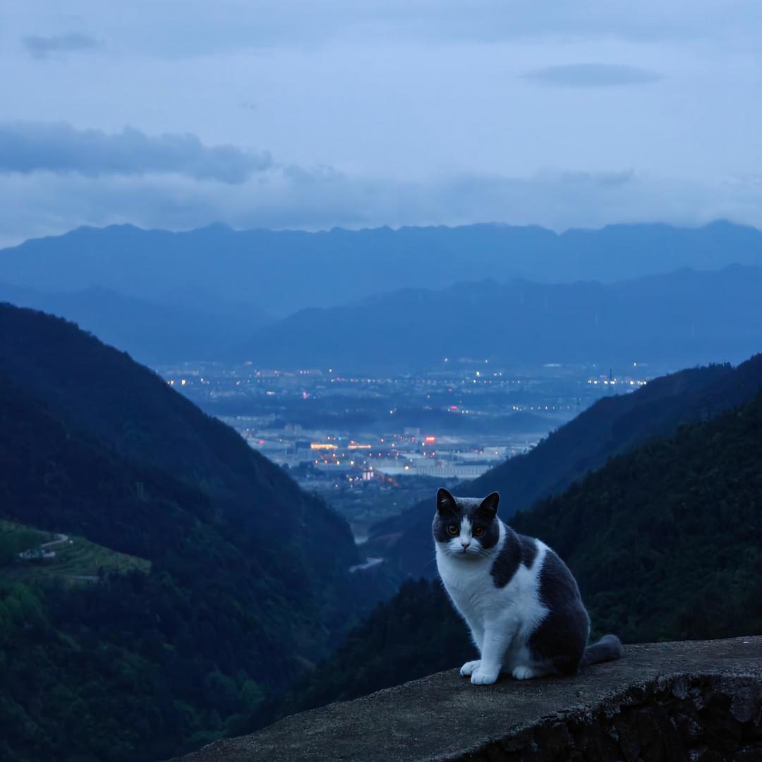 松阳云海里的猫