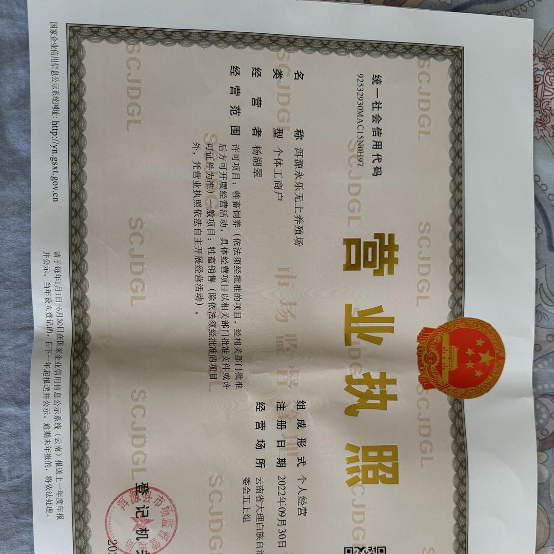 洱源无上养殖