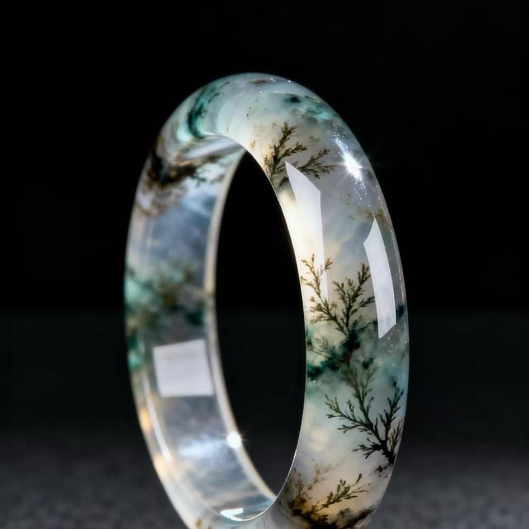 逸彩水草玛瑙手镯定制