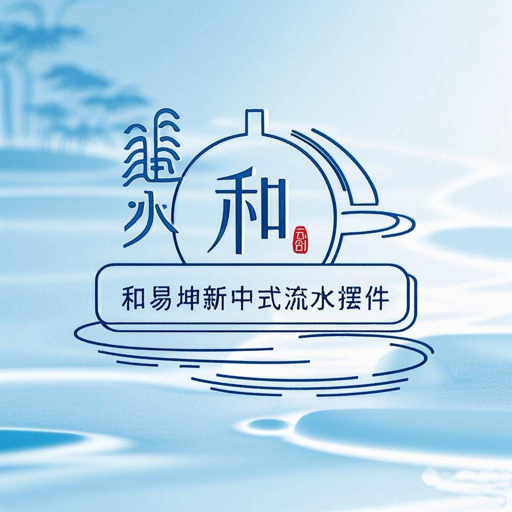 新中式流水摆件