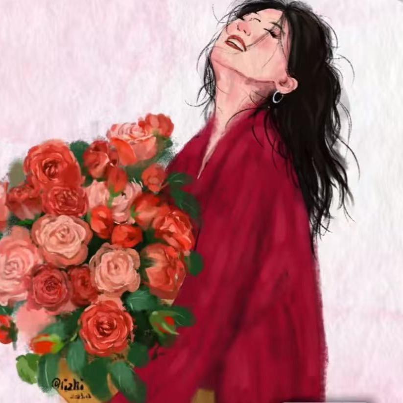 微笑如花。