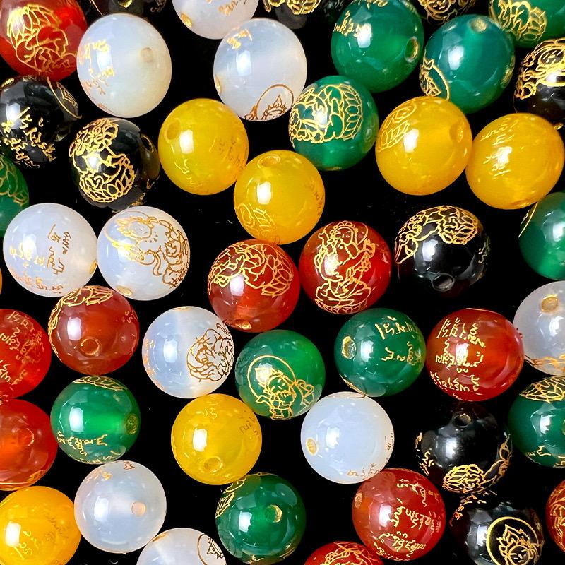 百家姓玛瑙刻字天然水晶批发